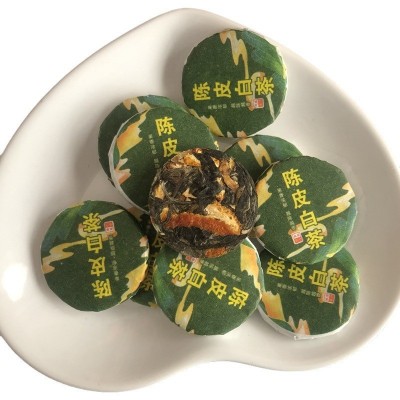 批发陈皮白茶 桂花红茶 普洱龙珠柠檬白茶小圆饼散装茶叶 一件代发图4
