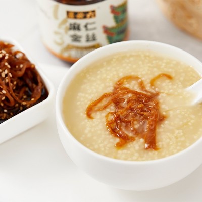 北京六必居麻仁金丝220g/1瓶萝卜咸菜疙瘩丝即食下饭酱菜现货批发图3