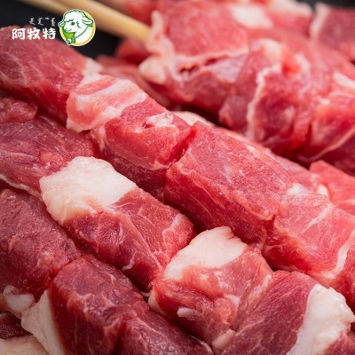 阿牧特招牌羊肉串五花串60冷冻羊肉半成品批发烧烤食材锡盟羊肉串图2