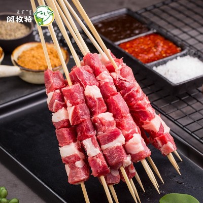 阿牧特招牌羊肉串五花串60冷冻羊肉半成品批发烧烤食材锡盟羊肉串图1