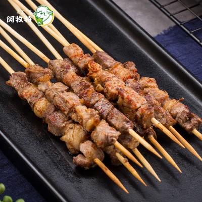 阿牧特招牌羊肉串五花串60冷冻羊肉半成品批发烧烤食材锡盟羊肉串图3
