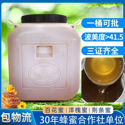 75kg桶装蜂蜜原料现货供应食品原料厂家批发大桶百花蜂蜜蜂场直售