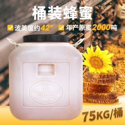 75kg桶装蜂蜜原料现货供应食品原料厂家批发大桶百花蜂蜜蜂场直售图3