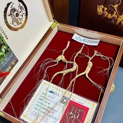 长白山人参野山参礼盒装林下参高端礼盒20年老山参图2