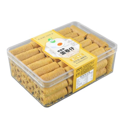 益树李传统小吃糕点咸蛋黄蛋卷 休闲零食饼干香葱海苔口味批发图4