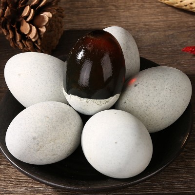 微山湖松花蛋糖心松花皮蛋20枚整箱即食流心鸭变蛋鸭蛋咸溏心商用图4