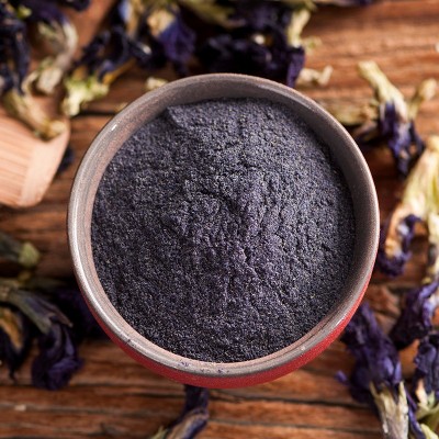蝶豆花粉蝶豆花茶蓝蝴蝶粉调色代打粉1000目细微花粉批发蝶豆花粉图2