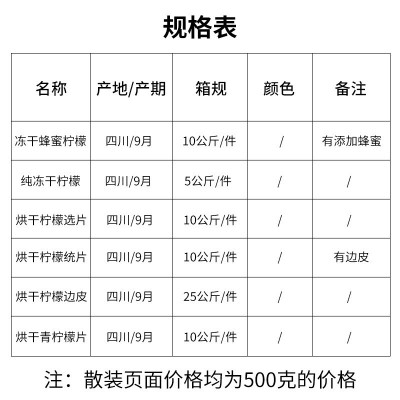 厂家批发烘干柠檬茶散装新货安岳柠檬干花果茶冻干柠檬片水果片图4