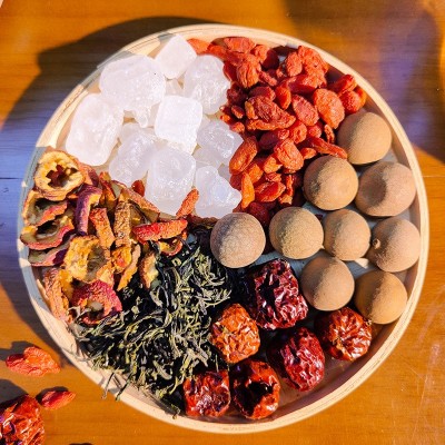 老兰州三炮台茶兰州玫瑰三泡台菊花八宝茶原味盖碗茶盒装甘肃特产图3