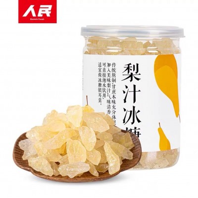 人民食品 梨汁冰糖单晶冰糖老冰糖黄冰糖雪梨银耳羹原料400g