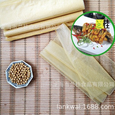 豆腐皮57x35cm 豆油皮批发 方形豆皮 豆制品 1000张/箱图2