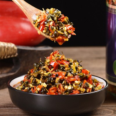 批发云南产玉溪风味韭菜花小米辣韭菜花腌韭菜花下饭菜咸菜酱现货图4
