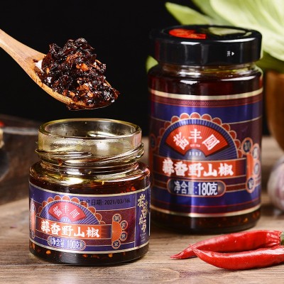 蒜香野山椒红油泼辣子调料下饭菜烧烤凉拌油辣椒蘸水厂家直供批发图2
