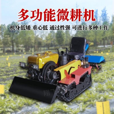 水旱两用履带微耕机 除草旋耕机 柴油乘坐式农用起垄犁地微耕机图5