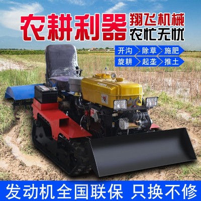 水旱两用履带微耕机 除草旋耕机 柴油乘坐式农用起垄犁地微耕机图4