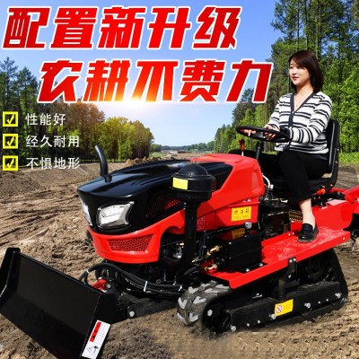 履带式旋耕机农用小型多功能大棚果园开沟施肥柴油耕地乘坐微耕机图2