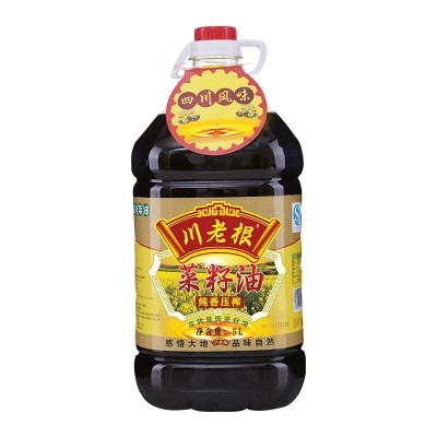 四川川老根纯香压榨菜籽油适用煎炸上色厂家批发家用食用油5升图5