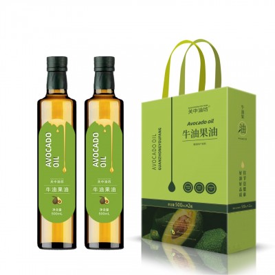 【整箱批发价】初榨牛油果油500mL*2瓶礼盒装高烟点热炒油食用油图5