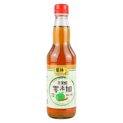 山西紫林苹果醋500ml玻璃瓶发酵果醋食醋凉拌兑水喝调味品沙拉图5