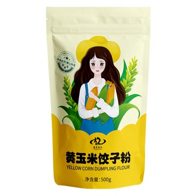 盛京牧仁无小麦黄玉米面粉粗粮饺子粉面条饼500g/袋面片面粉图5