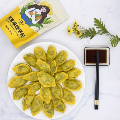 盛京牧仁无小麦黄玉米面粉粗粮饺子粉面条饼500g/袋面片面粉图2