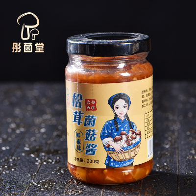 松茸菌菇酱 200g 下饭菜拌面炒菜调味酱料 瓶装食用菌酱图2