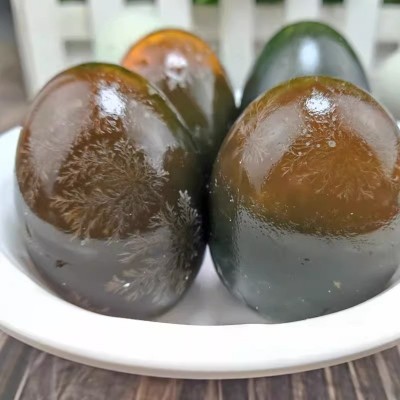 湖北楚丹溏心松花蛋6枚装传统工艺不麻不涩变蛋批发鲜滑爽口图3