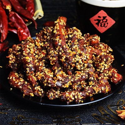 麻辣肉干肉条 五香原切肉条 网红零食四川特产 250克真空熟食代发图4
