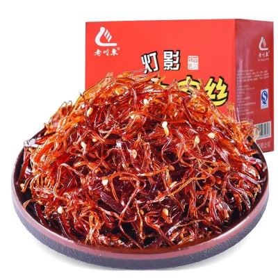 老川东灯影牛肉丝260g盒装麻辣零食工厂代发风干熟食即食 牛肉干