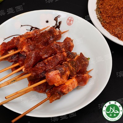 雪花牛肉串清真牛肉小串烧烤料腌制安格斯品质烧烤食材批发顺丰图1
