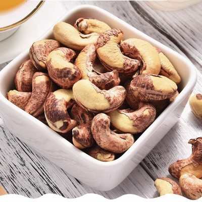 泰国带皮炭烧腰果仁批发500g 代发年货零食坚果仁大果紫衣腰果仁图2