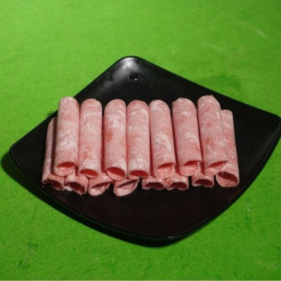 雪花羔羊肉砖清真调理不切片火锅食材羊肉卷火锅店羊肉片商用批发图2