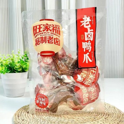 旺家福老卤鸭掌鸭爪280g香辣鸭掌卤味鸭脚真空独立包装休闲零食图1