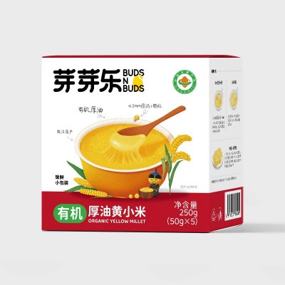 芽芽乐敖汉有机厚油黄小米新米营养粥充氮小袋装250g图5