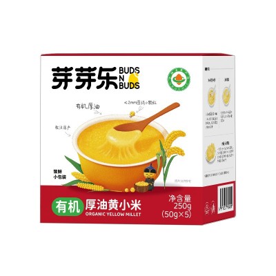 芽芽乐敖汉有机厚油黄小米新米营养粥充氮小袋装250g图2