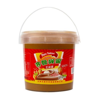 白芝麻酱1kg桶装厂家直供厨房粮油热干面凉菜火锅调味品纯芝麻酱图5