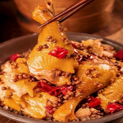 椒麻鸡手撕麻椒鸡正宗麻辣鸡桶子鸡烧鸡即食熟食真空包装五香扒鸡图3