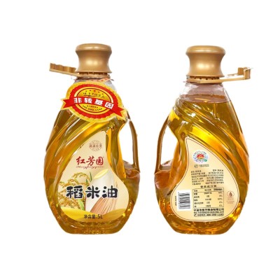 红芳园5L*4稻米油 家用商用大桶装食用油 5升非转基因稻米食用油