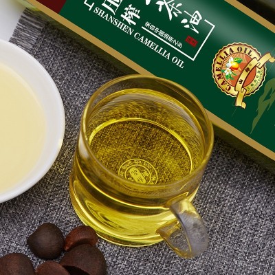 厂家批发750ML两瓶装物理压榨山茶油礼盒装1箱6盒野生山茶籽油图3