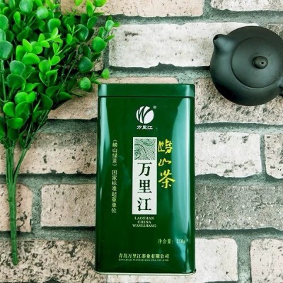 万里江新茶豌豆香浓郁崂山绿茶250g礼盒罐装青岛特产耐泡 崂山绿茶图1